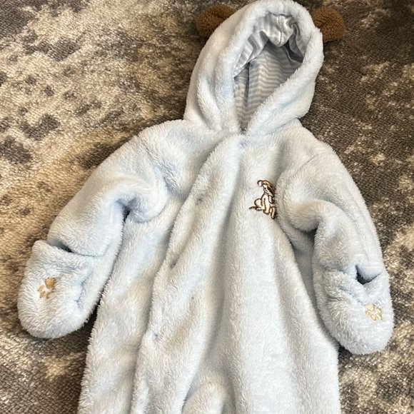 Infant L Blue Puppy Snowsuit Bunting Bunnies by The Bay 0-3 Months